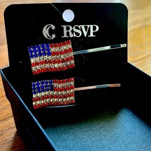 American Flag hair pins! NWT!